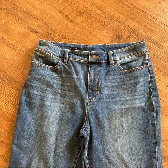 Talbots Flare Jeans Denim Wide Leg Pants Size 12 - Picture 2 of 8